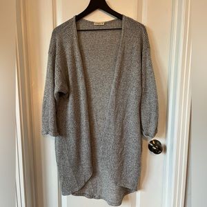 Gray heathered Lightweight shawl cardigan